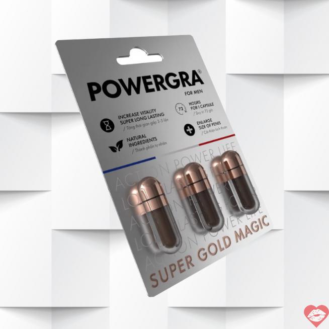  Địa chỉ bán Viên uống tăng kích thước kéo dài thời gian Powergra For Men  - Vỉ 3 viên  cao cấp 