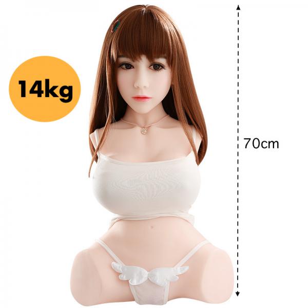 Búp bê tình dục bán thân nửa người 14kg có đầu khuôn mặt xinh đẹp