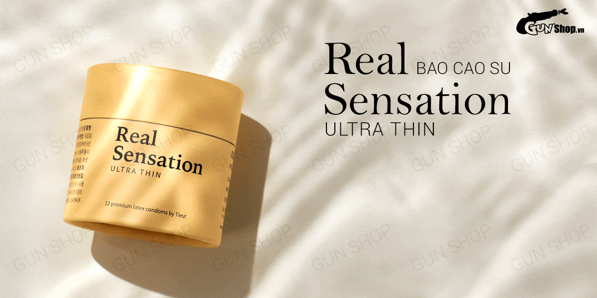  Mua Bao cao su Real Sensation Ultra Thin - Siêu mỏng - Hộp 12 cái giá rẻ