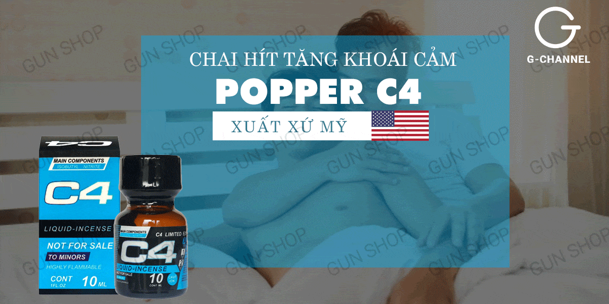 Cung cấp Chai hít tăng khoái cảm Popper C4 Blue - Chai 10ml cao cấp