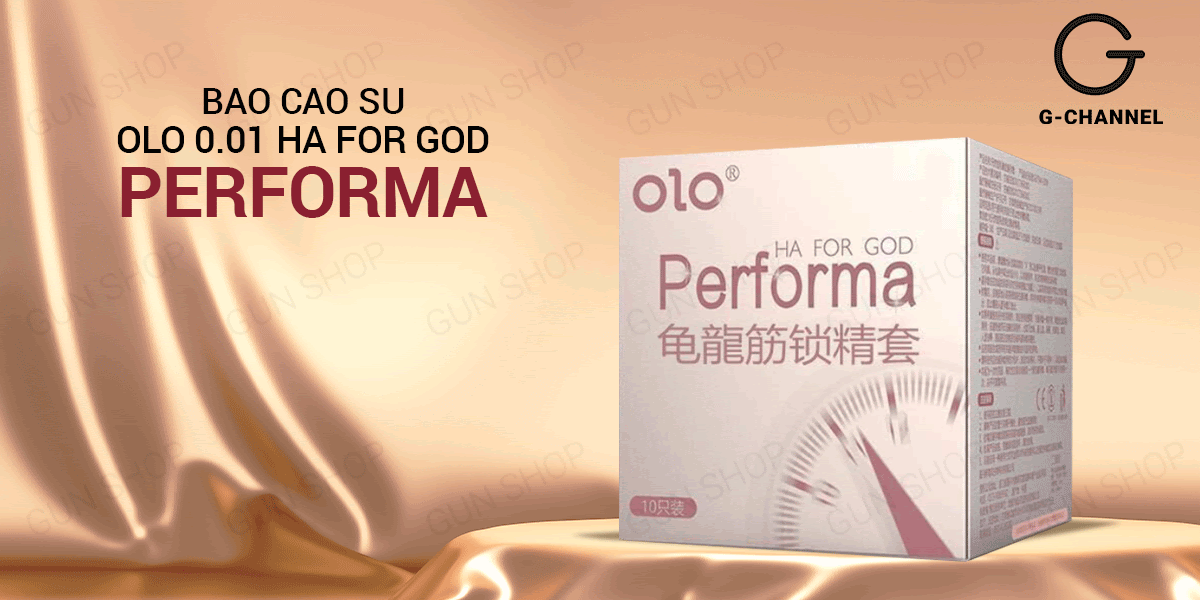  Cửa hàng bán Bao cao su OLO 0.01 Performa Ha For God - Siêu mỏng kéo dài thời gian - Hộp 10 cái cao cấp