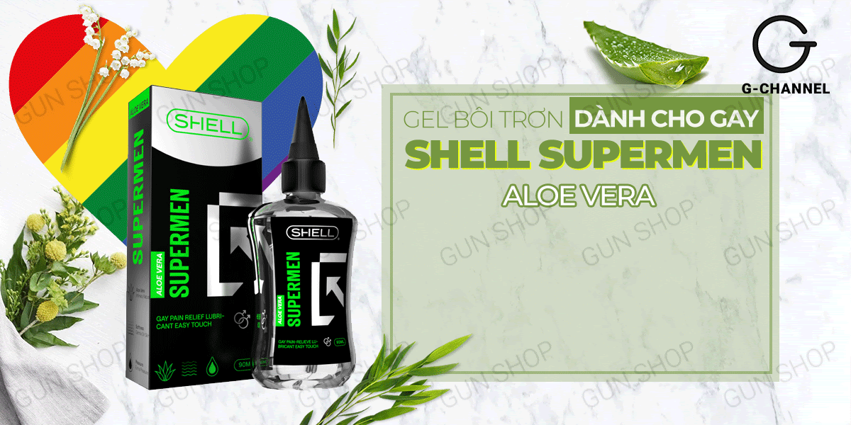  So sánh Gel bôi trơn hậu môn tinh chất lô hội - Shell Supermen Aloe Vera - Chai 90ml loại tốt