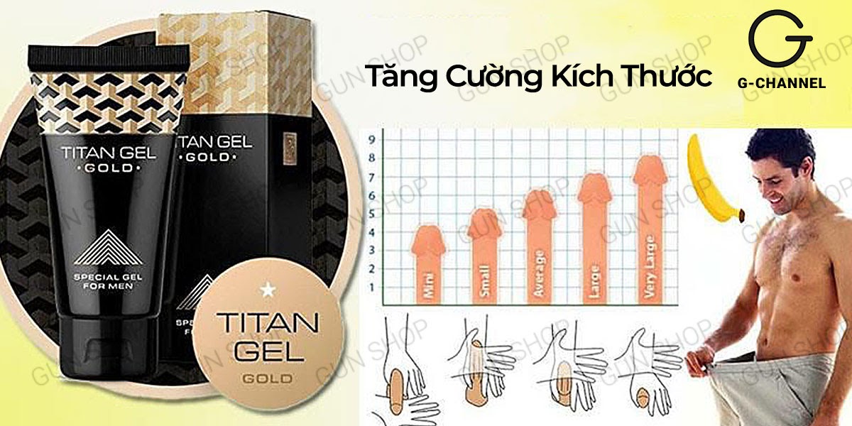  Bảng giá Gel bôi trơn tăng kích thước cao cấp - Titan Gold - Chai 50ml nhập khẩu
