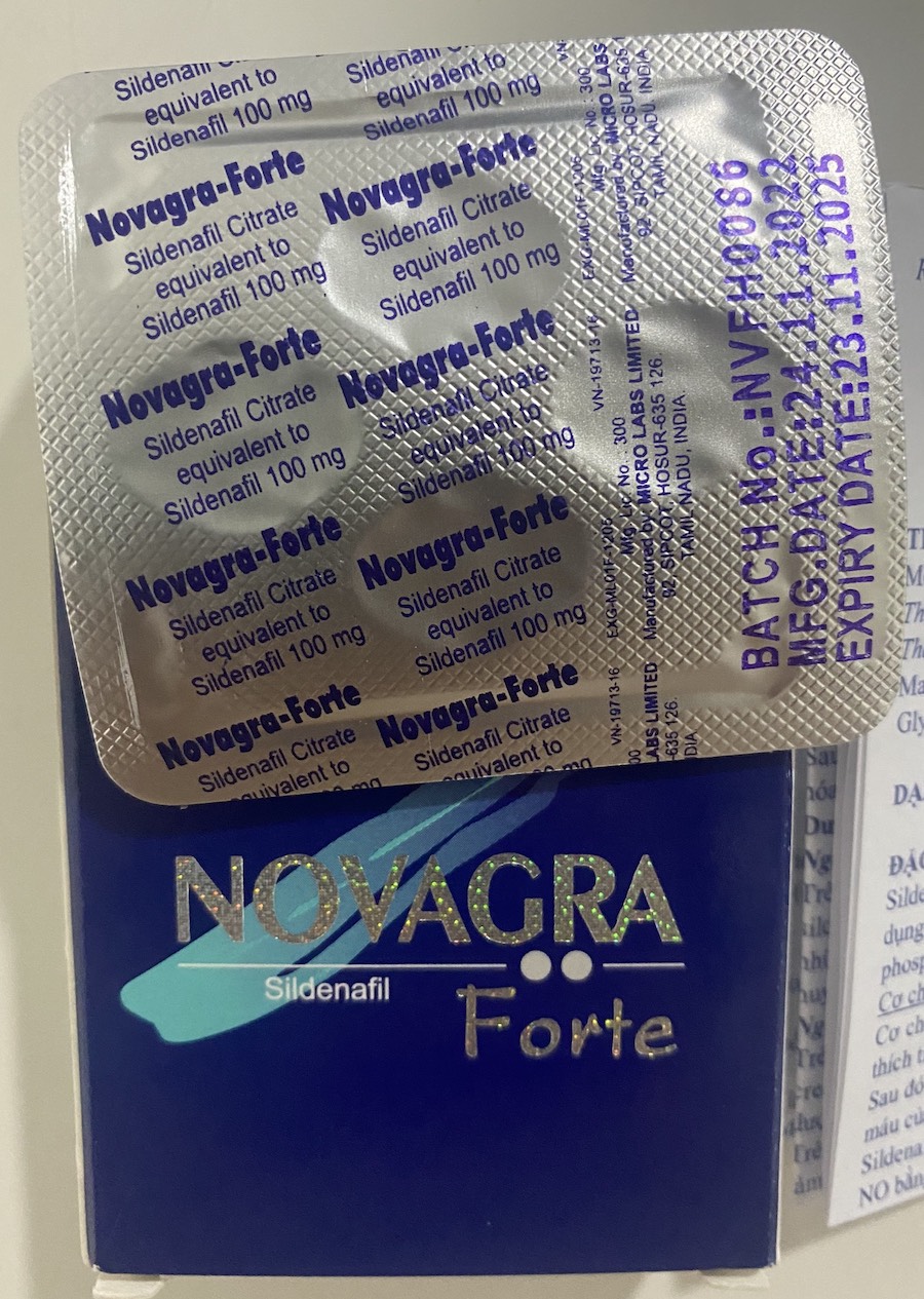  Bảng giá Thuốc Novagra Forte 100mg cương dương Ấn Độ chống xuất tinh sớm tăng sinh lý giá tốt