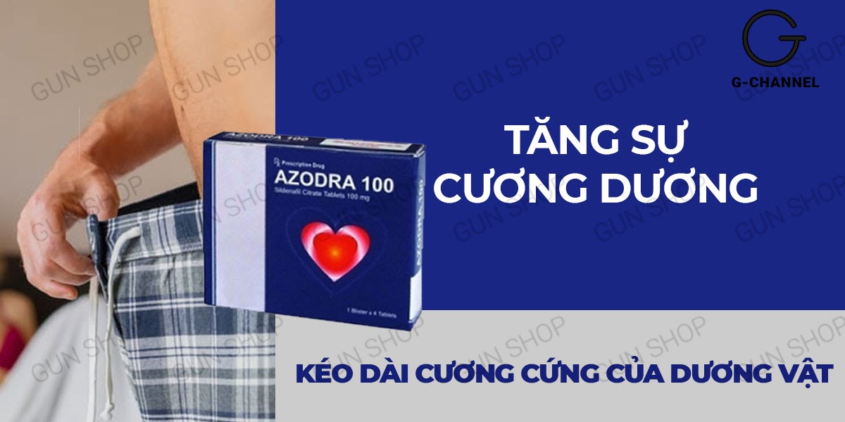  Bán Viên uống hỗ trợ cương dương tăng cường sinh lý Azodra 100mg - Hộp 4 viên loại tốt